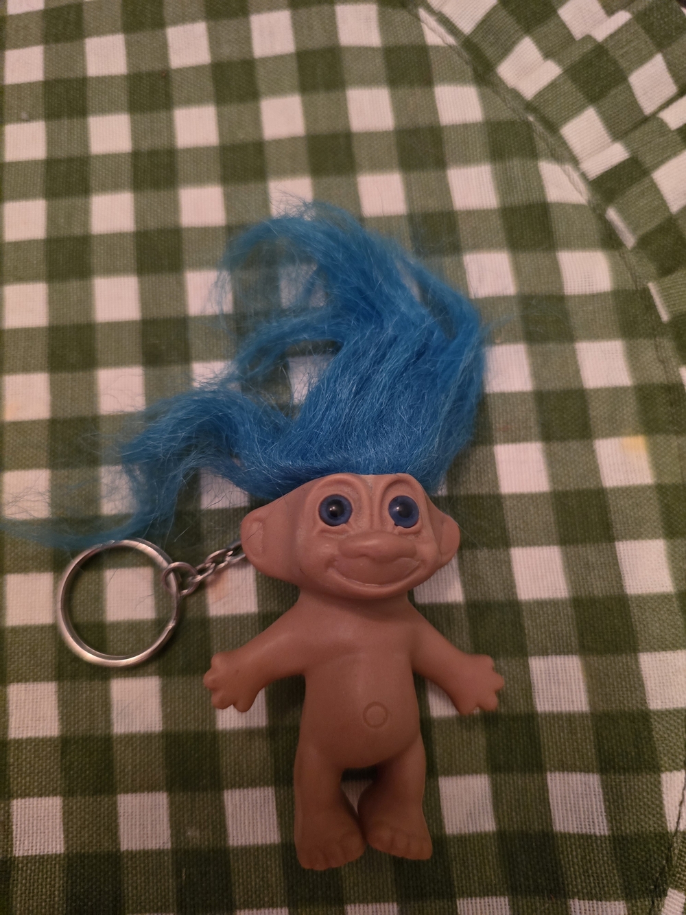 Russ Blue-Haired Troll Keychain Plush Accessory
